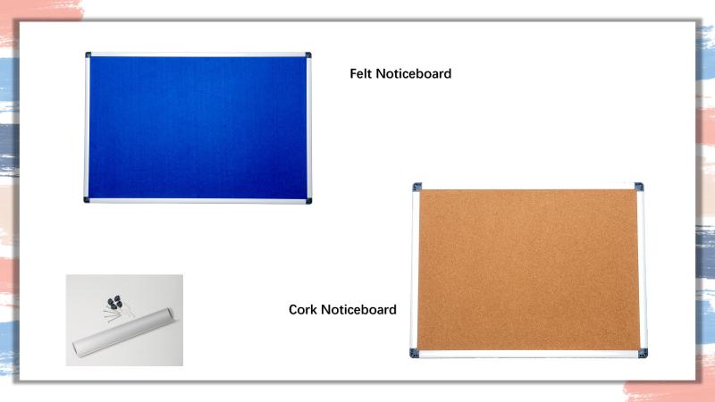 Wall hang noticeboard Felt board Aluminium frame board