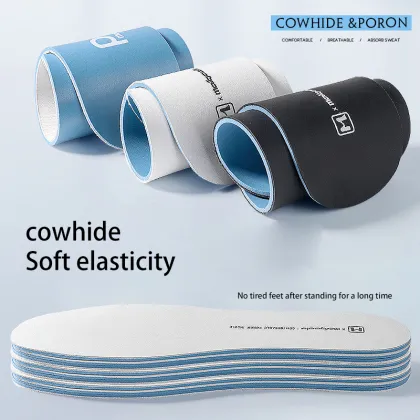 PORON Shock-Absorbing Casual Sports Shoes with Anti-Odor Cowhide Insole