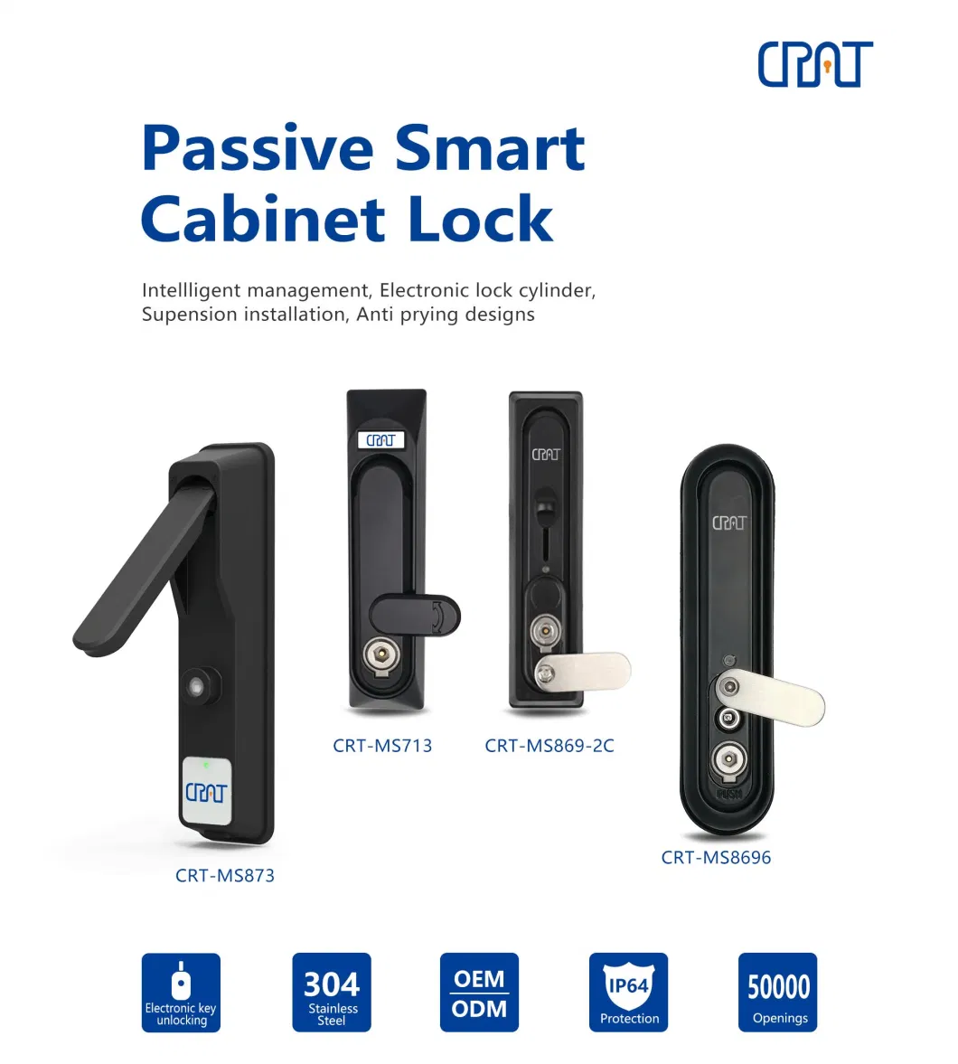 Industrie High Security Antift Intelligent Cabinet Lock avec Clé Master pour les machines