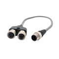 M12 Male to M12 Female Y Connector Cable