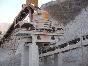 Cone crusher for stone crushing and screening plant