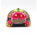 100% de sublimación Impresión de flores Snapback