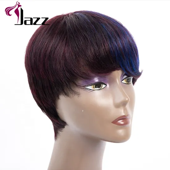 Hot Style Short Virgin Remy Brazilian Human Hair Lace Front Wig