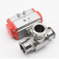 Pneumatic Ball Valve 3way Sanitary Pneumatic Ball Valve