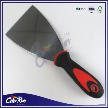 ColorRun wall cleaning scraper carbon steel fine polishing rubber plastic handle putty knife