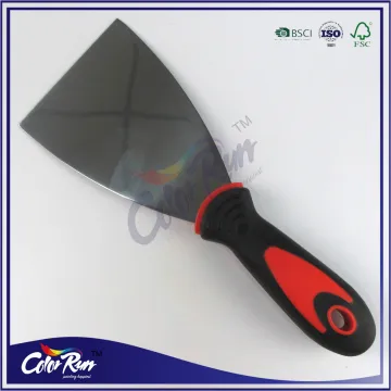 ColorRun wall cleaning scraper carbon steel fine polishing rubber plastic handle putty knife