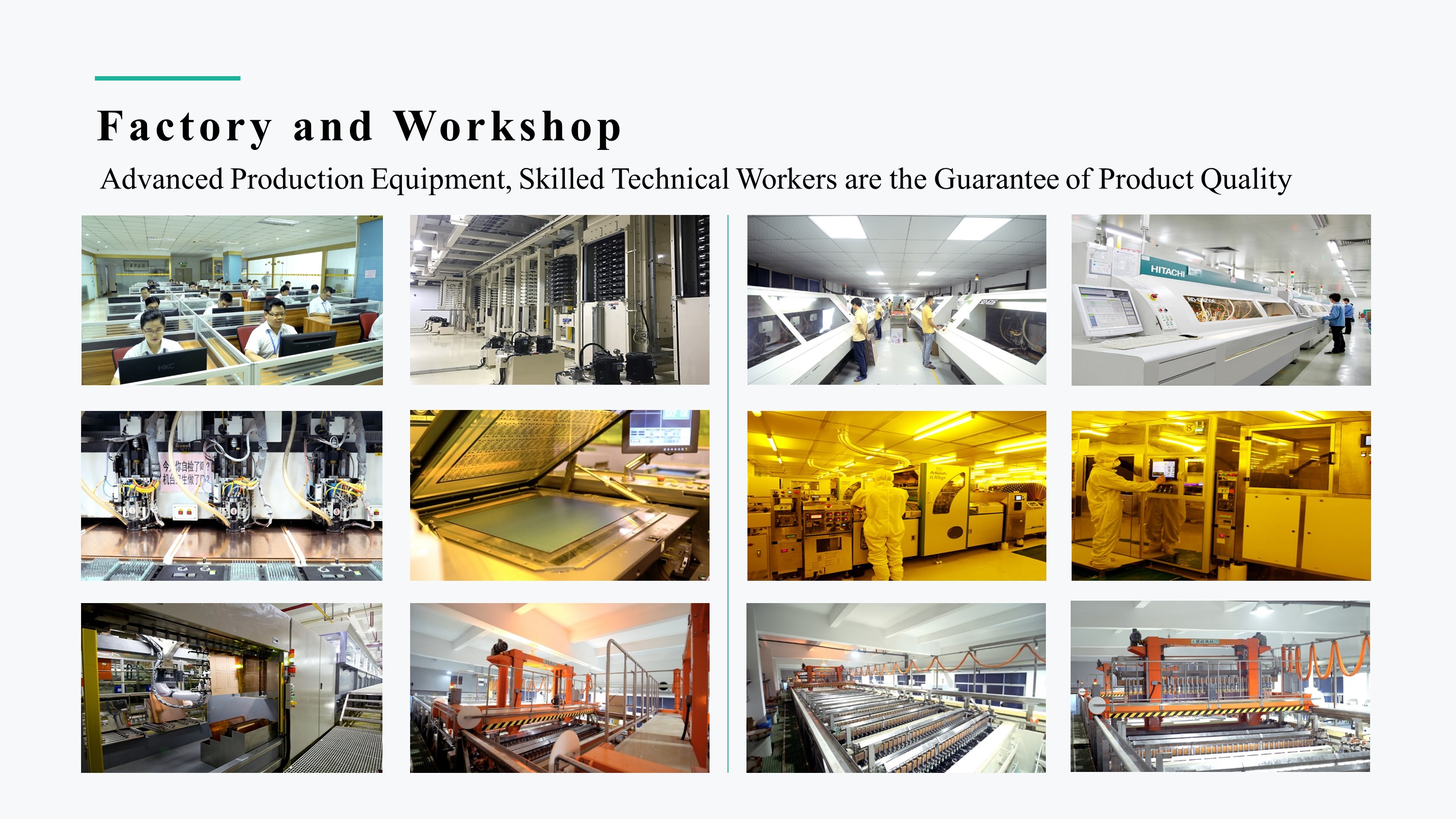 Advanced Production PCB Manufacturing Equipment and Workshop