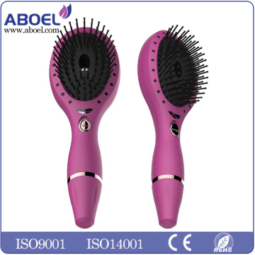 Custom Printed Combs wholesale Ionic LED Light Rechargeable Hair Brush Professional