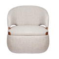 Modern gray round lounge sofa Velis chairs