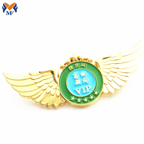 Metal Customized Gold Airline Pilot Wings Pin