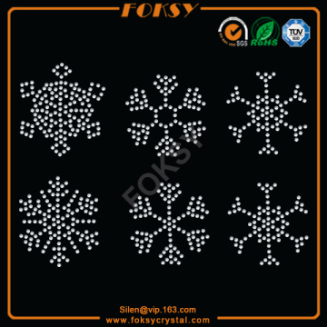 Bling Snowflake wholesale rhinestone heat transfers