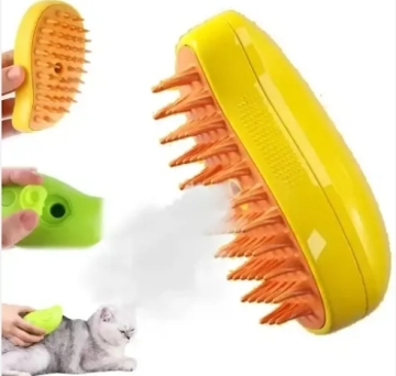 3-in-1 Pet Hair Cleaner Brush: Self-Cleaning Cat Grooming Tool with Spray Massage Comb
