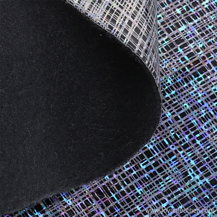 Glitter Pu Faux Leather Fabric For Shoes Bags