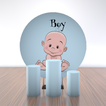 Customized Round Backdrop Stand: Perfect for Birthday Parties, Events, and Exhibitions