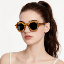 Geometric Hexagon Acetate Sunglasses