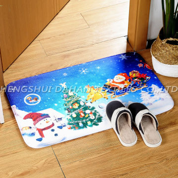 Flannel sponge printing ground mat-Christmas series