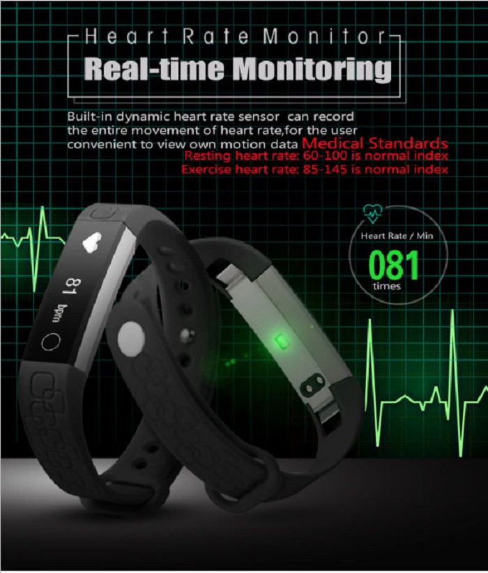 Sleep Monitor และ Heart Rate นาฬิกาข้อมือนาฬิกาปลุก คุณภาพสูง Sleep