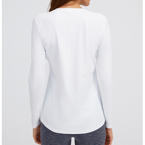 Camiseta de manga larga para mujer Camiseta de entrenamiento superior de capa base atlética transpirable elástica