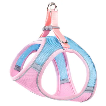 Breathable Air Mesh Adjustable No-Pull Puppy Vest Harness Set for Dogs and Cats
