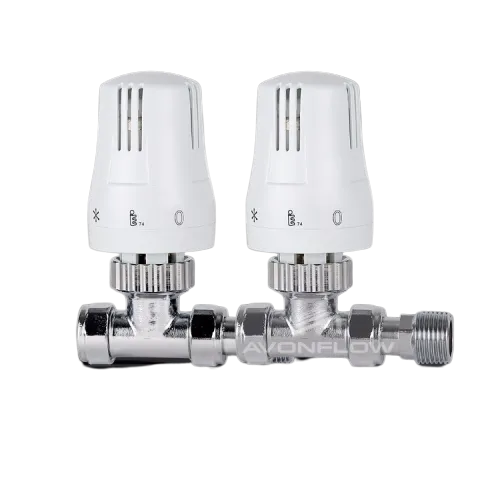 Avonflow Radiator Heating Valve, Aluminum corner chrome radiator valves