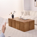 square solid wood coffee table