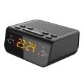 AM / FM Digital Alarm Clock dengan Dual Alarm Buzzer Snooze Sleep Function Tampilan LED Waktu Merah