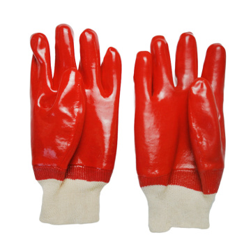 Guantes de trabajo de la seguridad industrial revestidos de la mano del PVC baratos Fabricantes