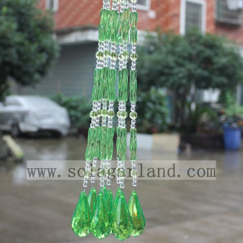 Latest Design Green & Blue Acrylic Crystal Bead Curtain