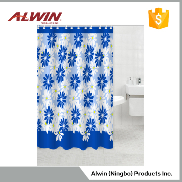Wall mounted Polyester hotel printing shower curtain 9057