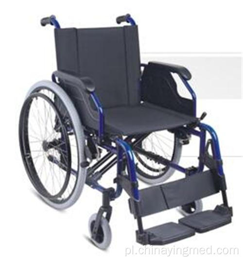 Wózek inwalidzki ze stali i aluminium