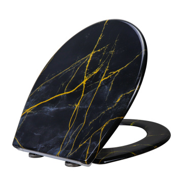 Duroplast Toilet Seat Soft Close Black Marble