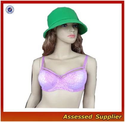 space odyssey light purple wired padded bra /lady wired paded balcony bra /cradle mould bra