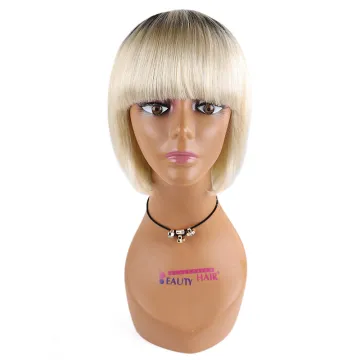 Raw Virgin 100% Brazilian Human Hair Colorful Bob Wigs