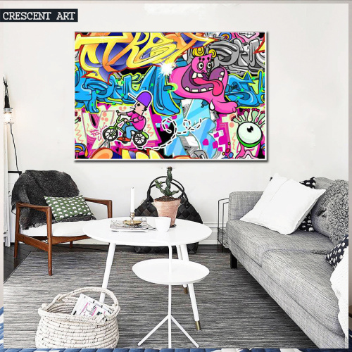 Abstract Wall Art Bedroom Cartoon Oil Painting
