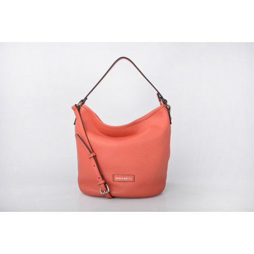 Nouveau sac seau en cuir rouge de style simple