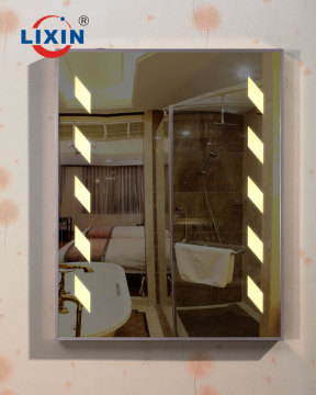 LED5050 lighted up 5mm bathroom mirror, elegant bathroom mirrors with touch ON OFF switch