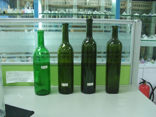 Antique Green Colored Glass Wine Bottle