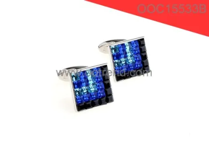 Blue skype design for great success man stainless steel cufflink
