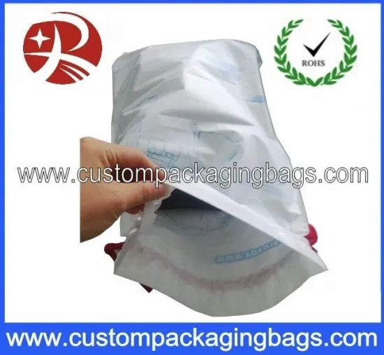 Eco Waterproof Drawstring Plastic Bags With Bottom Gusset