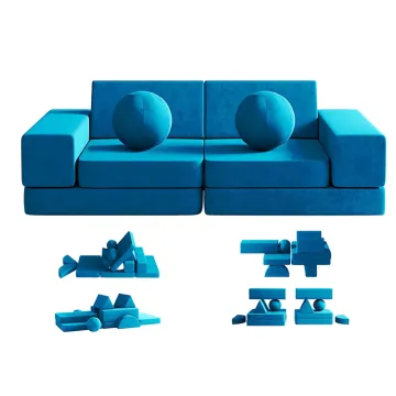 OEKO 12pcs Modular Foam Kids Sofa Set - Fold Out Plush Play Furniture