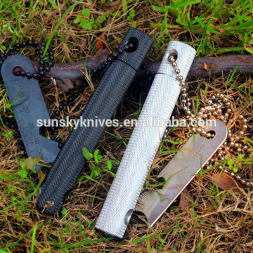 Magnesium striker flint ans keychain tool
