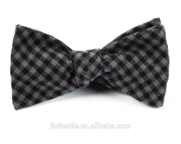 2016 hot selling cheap and fashion plaid mens silk bow tie for boys