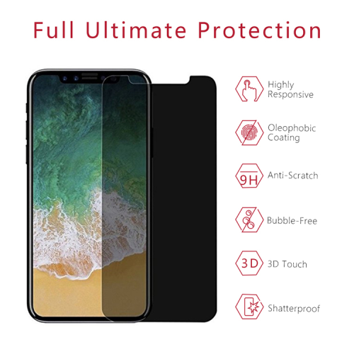 Privacy 9H Tempered Glass for iPhone X