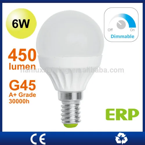 6W G45 LED bulb dimmable