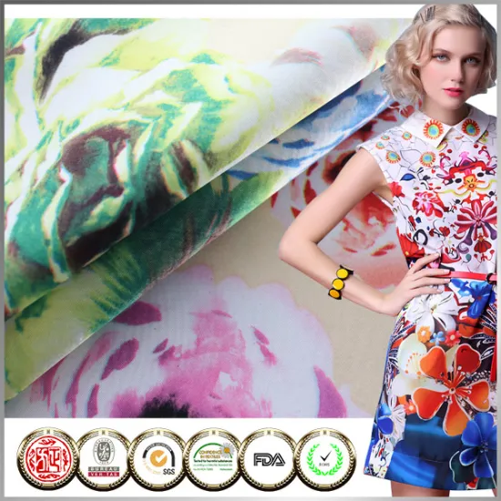 Professional design Oeko-Tex Standard 100 Semi digital printed Color fabric satin