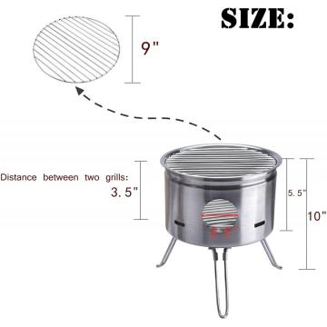 Outdoor Stainless Steel Foldable Camping Wood Stove