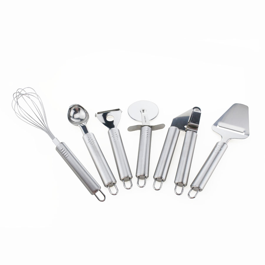 Conjunto de herramientas profesionales de cocina de acero inoxidable