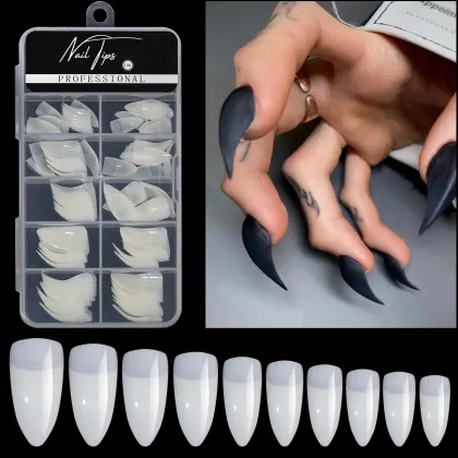 Hotsale Artificial Fingernails 100 pcs: Eagle Claw Half Cover False Nails