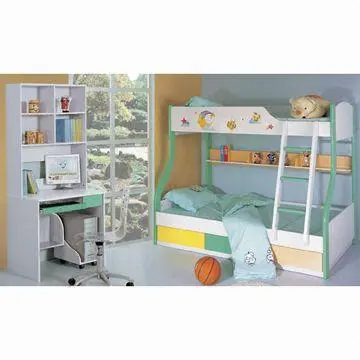 Teenager's Bedroom, Includes Computer Desk, Chair and Bunk Bed