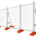 แผงรั้วรั้วก่อสร้างชั่วคราวแบบพกพาเคลือบ PVC